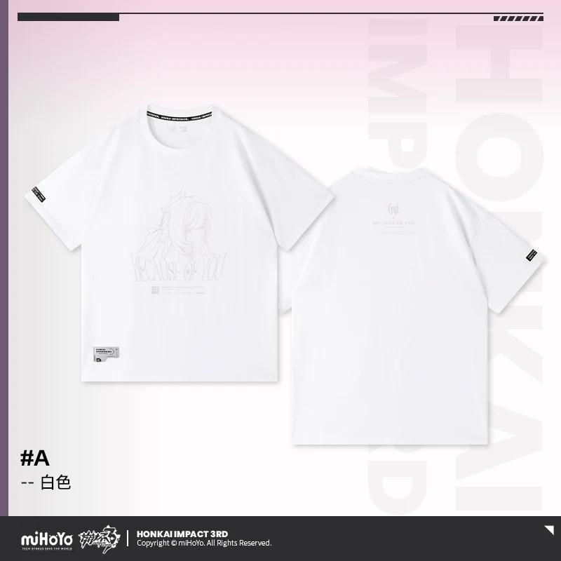 Honkai Impact 3rd Elysia Because of You Theme T-Shirt - Image 38