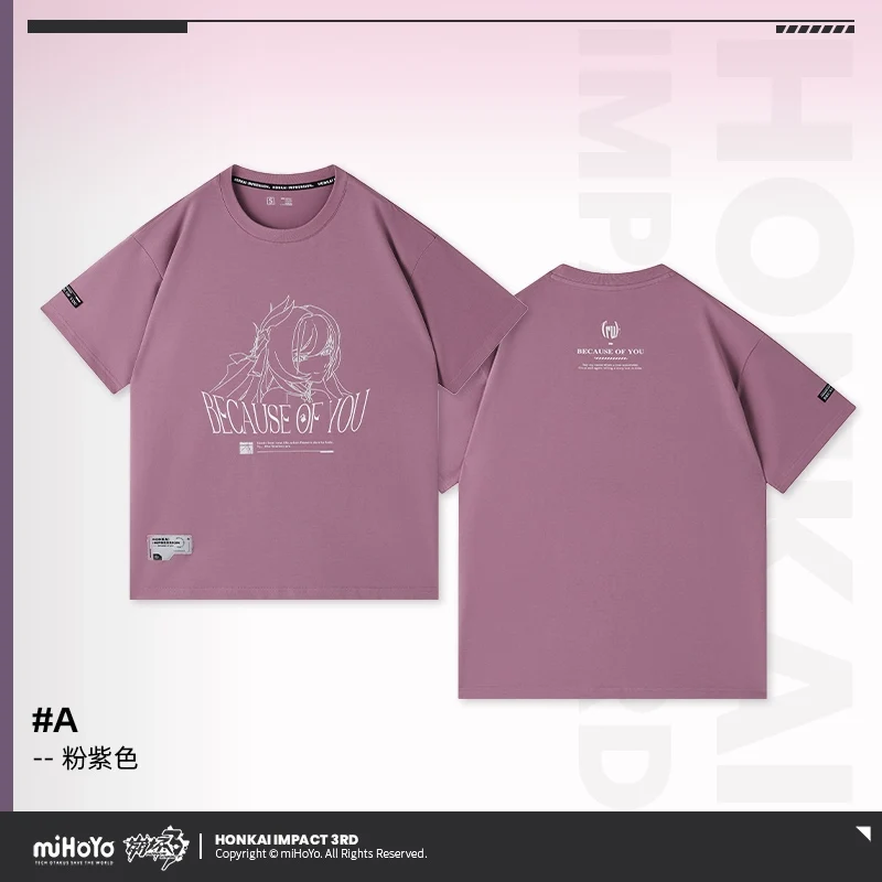 Honkai Impact 3rd Elysia Because of You Theme T-Shirt - Image 41