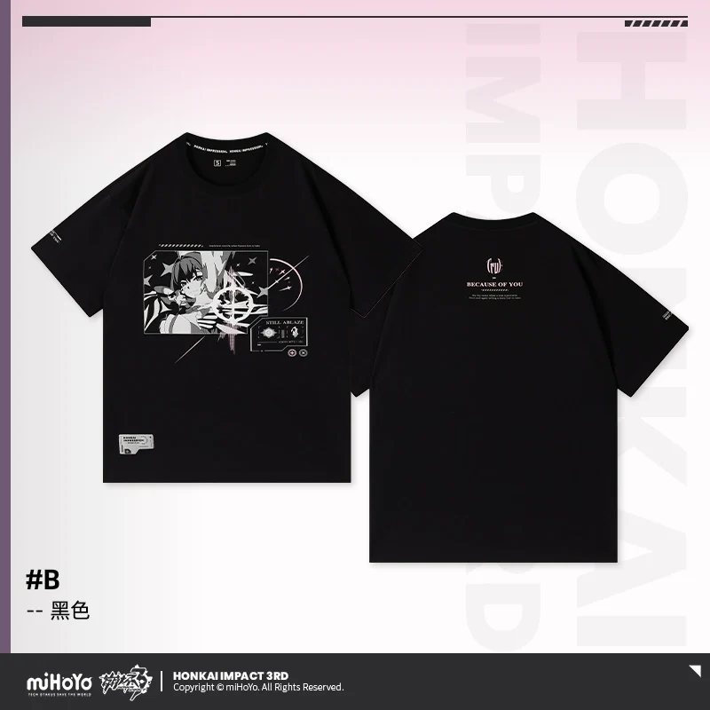 Honkai Impact 3rd Elysia Because of You Theme T-Shirt - Image 42