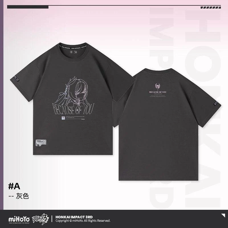 Honkai Impact 3rd Elysia Because of You Theme T-Shirt - Image 8