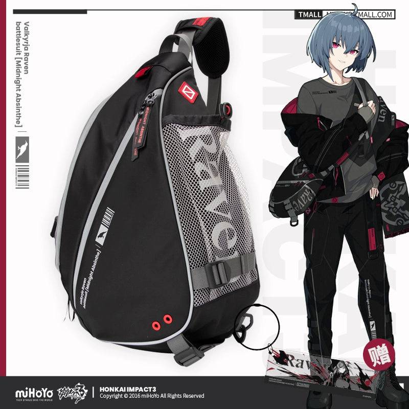 Honkai Impact 3rd Raven Theme Back Crossbody Dual Purpose Shoulder Bag - Image 4