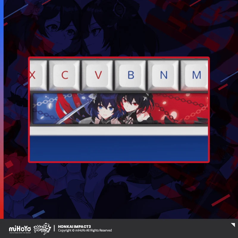 Honkai Impact 3rd Seele Theme Custom Mechanical Keyboard CS - Image 2